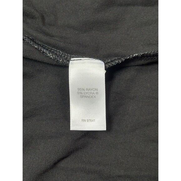 J.Jill Wear Ever Collection Asymmetric Skirt Women’s Size Large Black Leaf Print - Picture 5 of 7